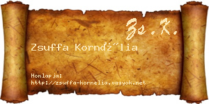 Zsuffa Kornélia névjegykártya