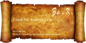 Zsuffa Kornélia névjegykártya